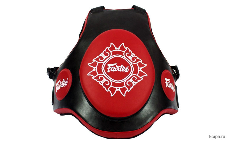 Защитный жилет тренера из Таиланда Fairtex TV2 red black