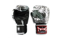 Боксерские перчатки Twins Special FBGVL3-52 Dragon black-silver 12 oz Боксерские перчатки Twins Special FBGVL3-52 Dragon black-silver 12 oz
