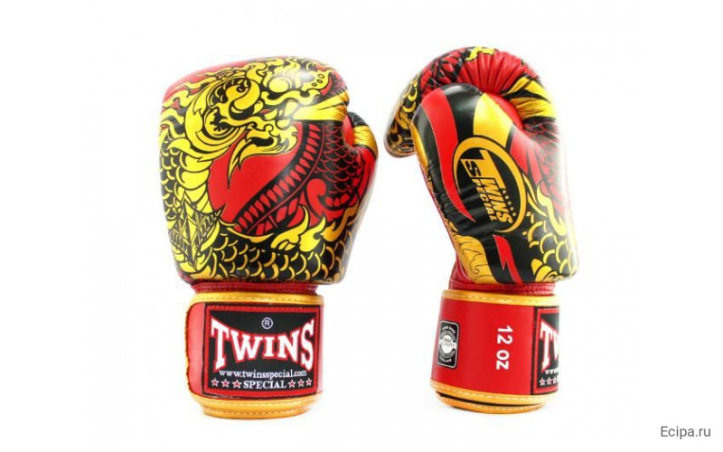 Боксерские перчатки Twins Special FBGVL3-52 Dragon red 16 oz