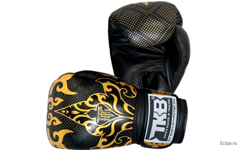 Боксерские перчатки TKB Kanok black 16 oz