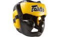 Шлем Fairtex HG13 black yellow (Full Head) XL