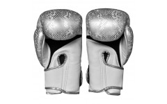 Боксерские перчатки TKB Snake White Silver 12 oz Боксерские перчатки TKB Snake White Silver 12 oz