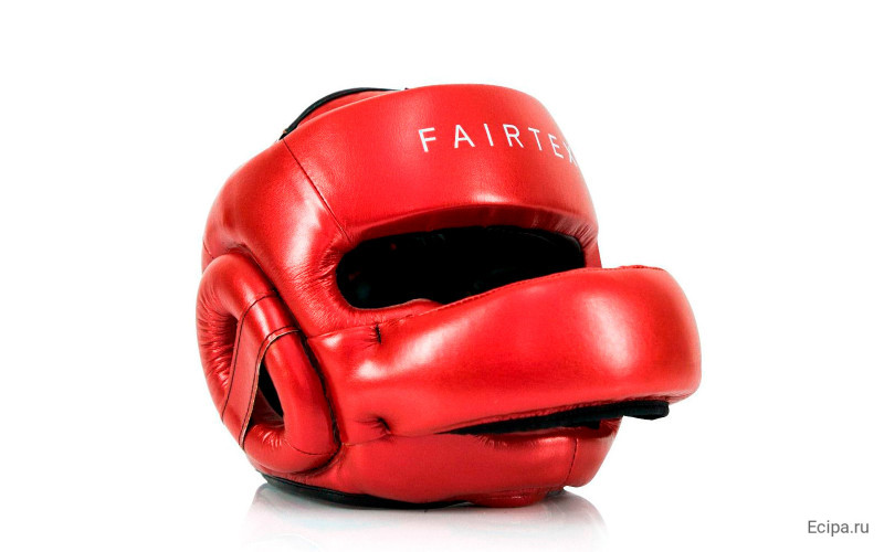 Шлем с бампером Fairtex HG17 red XL