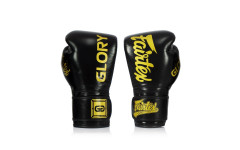 Боксерские перчатки турнира Glory Fairtex BGVG1 black 16 oz