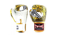 Боксерские перчатки Twins Special FBGVL3-52 Dragon white gold 12 oz Боксерские перчатки Twins Special FBGVL3-52 Dragon white gold 12 oz