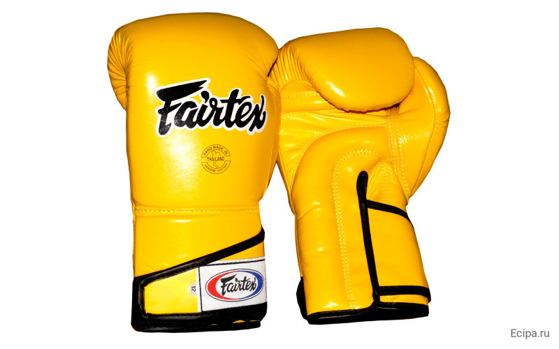 Боксерские перчатки Fairtex BGV6 yellow 14 oz