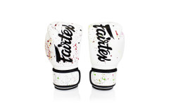 Боксерские перчатки Fairtex BGV14 painter white 14 oz
