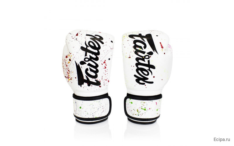 Боксерские перчатки Fairtex BGV14 painter white 14 oz
