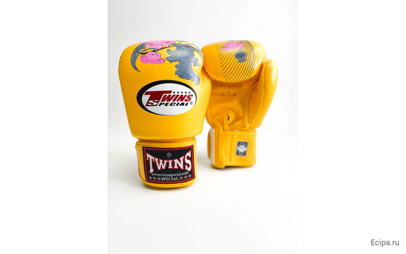 Боксерские перчатки Twins FBGVL3-13 yellow 16 oz