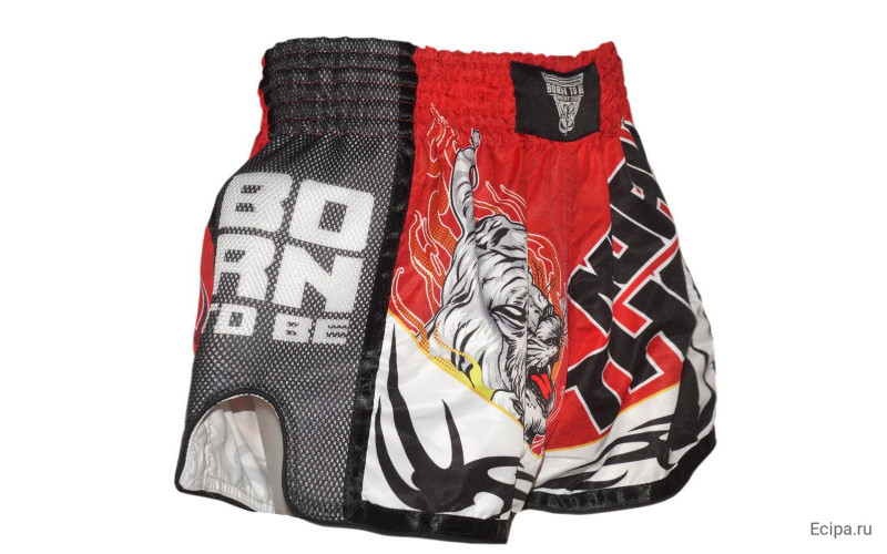 Шорты для бокса BORN TO BE TIGER WHITE-RED XL