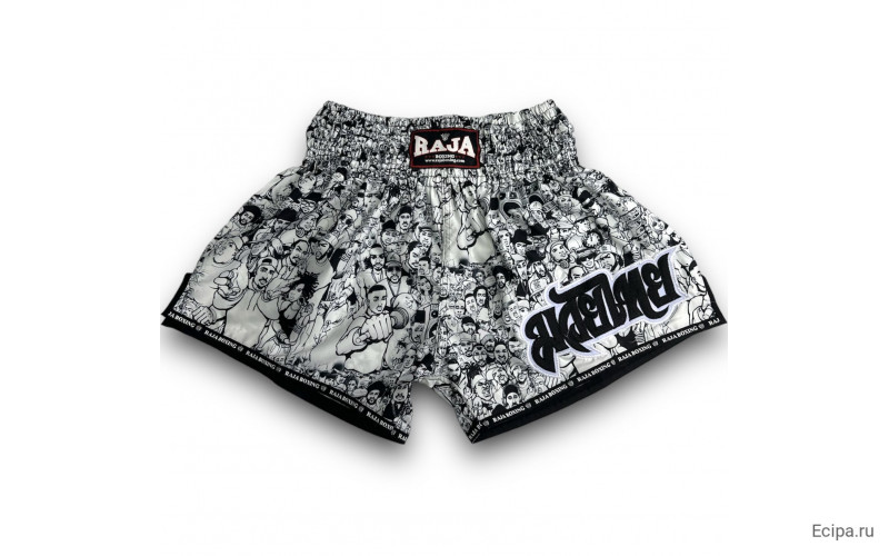 Шорты для бокса Raja white black n1 S