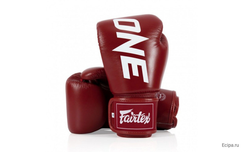 Боксерские перчатки Fairtex One ChampionShip red 14 oz