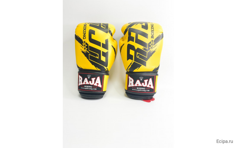 Боксерские перчатки Raja model 3 yellow 10 oz