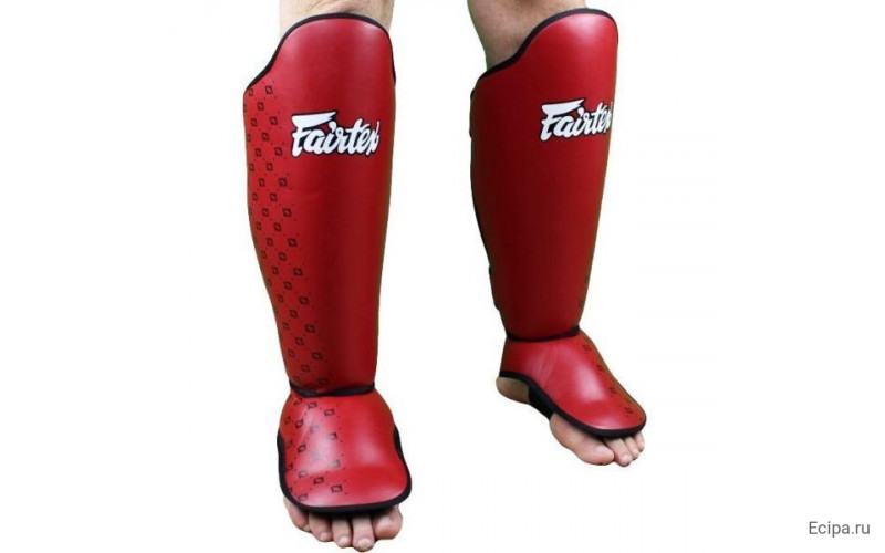 Защита голени Fairtex SP5 red S